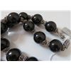 Image 9 : Sterling Silver & Onyx Stone Bead Necklace