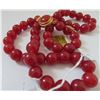Image 8 : Dyed Jade Necklace w/Vermeil Carnelian Clasp