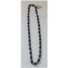 Sterling Silver & Lapis Lazuli Stone Bead Necklace