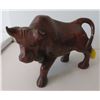 Wood Carved Bull