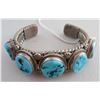 Image 10 : Navajo Sterling Silver & Turquoise Cuff