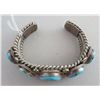 Image 2 : Navajo Sterling Silver & Turquoise Cuff