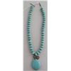Image 1 : Turquoise Stone Bead Necklace