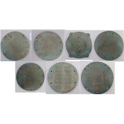 7 Mayan-style Engraved Plaques