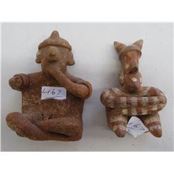 2 Human Pre-Columbian Figures