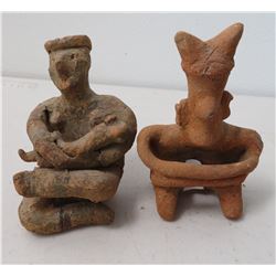 2 Human Pre-Columbian Figures