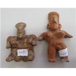 2 Human Pre-Columbian Figures