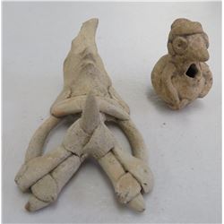 Pre-Columbian Whistle & Erotic Figure