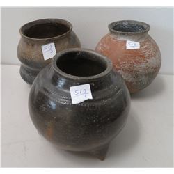 3 Pre-Columbian Ollas