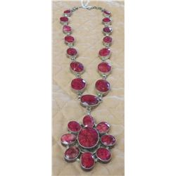 Raw Faceted Ruby Necklace