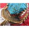 Image 17 : Signed 14K Gold Zuni Pendant w/Turquoise