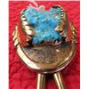 Image 6 : Signed 14K Gold Zuni Pendant w/Turquoise