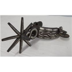 Antique Silver Inlaid Spur