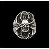 Image 2 : Classic Sterling Silver Skull Ring