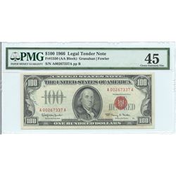 1966 $ 100 Legal Tender Note PMG Extremely Fine 45