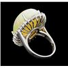 Image 3 : 15.46 ctw Opal and Diamond Ring - 14KT White Gold