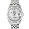 Image 2 : Rolex Mens Stainless Steel Mother Of Pearl Roman Datejust 36MM Wriswatch Datejus