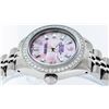 Image 2 : Rolex Ladies Stainless Steel Pink MOP Baguette Diamond Datejust Wristwatch