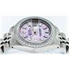 Image 3 : Rolex Ladies Stainless Steel Pink MOP Baguette Diamond Datejust Wristwatch