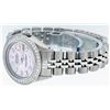 Image 4 : Rolex Ladies Stainless Steel Pink MOP Baguette Diamond Datejust Wristwatch
