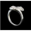 Image 4 : 14KT White Gold 0.62 ctw Diamond Ring