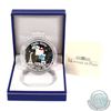 Image 1 : 2005 Paris Mint 1.50 Euro Hello Kitty Commemorative .900 Silver "Kitty Flies Over Paris" Coin.