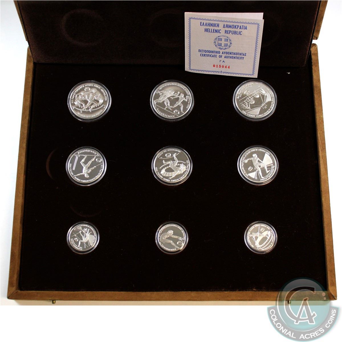 1982 Hellenic Republic Silver Proof European Athletic Championship Coin ...