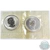 Image 2 : 2000 Canada Fireworks Privy & 2004 Virgo Privy Fine Silver Maple Leafs Sealed in Original Sealed Pli