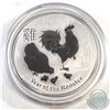 Image 1 : 2017 Australia 2oz Year of the Rooster .999 Fine Silver Coin in Capsule (capsule lightly scratched).