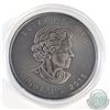 Image 2 : 2015 Canada 1oz .9999 Fine Silver Ruthenium Plated & Coloured Dog Maple Leaf (TAX Exempt)