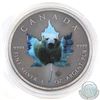 Image 1 : 2015 Canada 1oz .9999 Fine Silver Ruthenium Plated & Coloured Polar Bear Maple Leaf (TAX Exempt)