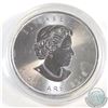 Image 2 : 2016 Canada 1oz .9999 Fine Silver Coloured Red Maple Leaf (Coin is toned & capsule scratched). Tax E