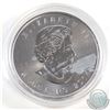 Image 2 : 2014 Canada 1oz .9999 Fine Silver Coloured Moose Maple Leaf (Coin obverse toned & capsule scratched)