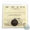 Image 1 : 5-cent 1887 ICCS Certified VF-30