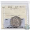 Image 1 : 25-cent 1902 ICCS & PCGS Certified MS-62 (Cross graded)
