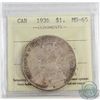Image 1 : Silver $1 1936 ICCS Certified MS-65