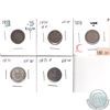 Image 1 : 10-cent 1858 VG-F, 1870 N0 VF, 1870 W0 Fine, 1871 VF, 1871H VF. 5pcs