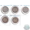 Image 1 : Estate Lot of 5x Newfoundland 50-cent - 1907, 1908, 1909, 1918C & 1919C. 5pcs