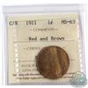 Image 1 : 1911 Canada 1-cent ICCS Certified MS-63 Red and Brown