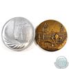 Image 1 : 2x Lombardo Mint Commemorative Aluminium (71 mm Diameter) and Bronze (68 mm in Diameter) Quebec Meda