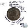 Image 1 : 1881 Rock of Ages Universal Temperance Legion of Honour "Victoria. God Defend the Right." 25mm diame