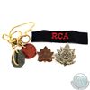 Image 1 : Lot of Canadian Military Memorabilia. You will receive 2x Badges - a Canada Crown Maple Leaf and a Q