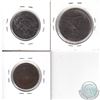 Image 2 : Lot of 3x Bank Tokens: 1852 Bank of Upper Canada Half Penny, 1852 Upper Canada One Penny, & 1855 Fis