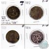Image 1 : 1812 LC-48BI-R5 VF, 1814 LC-54CI F-VF, 1812 LC-48C2 & 1820 LC-60B2 EF. 4pcs
