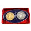 Image 1 : 1867-1967 Mined in Ontario 2-coin Confederation Tokens Containing 7 Different Metals in Hard Plastic