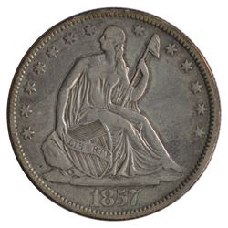 1857 Seated Liberty Half Dollar Coin