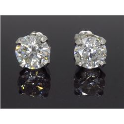 14KT White Gold 1.70ctw Diamond Earrings