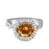 14KT White Gold 10.49ct Citrine and Diamond Ring