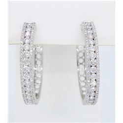 18KT White Gold 2.16ctw Diamond Earrings