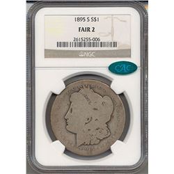 1895-S $1 Morgan Silver Dollar NGC Fair 2 CAC